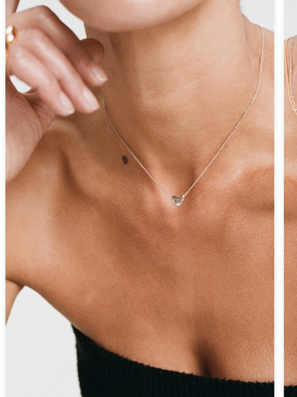 Sterling Silver Tiny Heart Necklace Monica Vinader